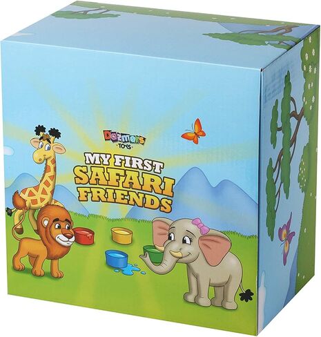 مجموعة كتب وكتب من القطيفة لحيوانات سفاري - حيوانات محشوة مكونة من 3 كتب قصص لحيوانات السافانا - مجموعة مقاس 30.48 سم تتضمن كتاب أطفال ملون للأسد والزرافة والفيل in Kuwait