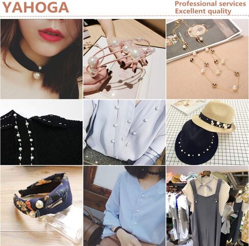 ياهوجا 50 قطعة 10 ملم ازرار لؤلؤ لخياطة القميص والتنورة والفساتين والسويتر والحرف اليدوية بالجملة (مع فتحة) in Kuwait