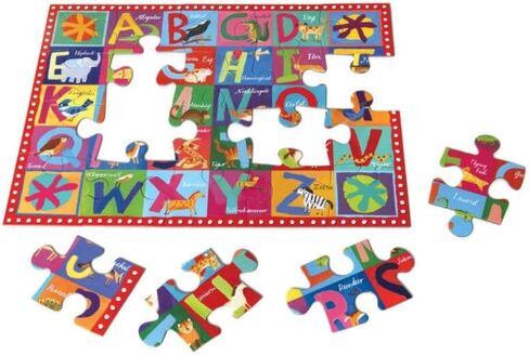 eeBoo: Animal ABC 20 Piece Big Puzzle, Perfect Project for Little Hands, Aids in The Development of Pattern, Shape and Color Recognition, for Ages 3 and up in Saudi Arabia