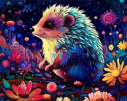 مجموعات الطلاء الماسي من جويتشي، مجموعات فنية ماسية للقطط الملونة للبالغين والأطفال المبتدئين، DIY 5D لوحة فنية على شكل زهرة حيوانية لهدية ديكور الحائط المنزلي (12 × 16 بوصة) in Kuwait