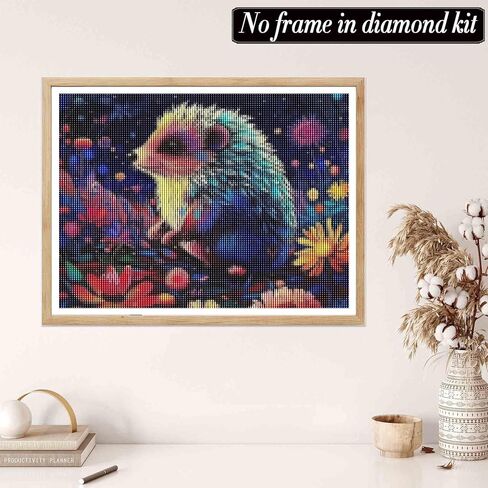 مجموعات الطلاء الماسي من جويتشي، مجموعات فنية ماسية للقطط الملونة للبالغين والأطفال المبتدئين، DIY 5D لوحة فنية على شكل زهرة حيوانية لهدية ديكور الحائط المنزلي (12 × 16 بوصة) in Kuwait