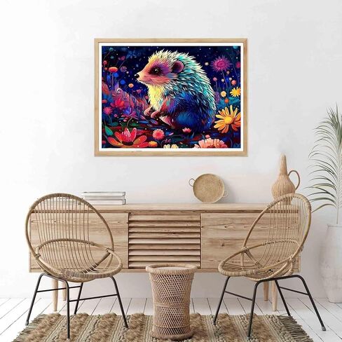 مجموعات الطلاء الماسي من جويتشي، مجموعات فنية ماسية للقطط الملونة للبالغين والأطفال المبتدئين، DIY 5D لوحة فنية على شكل زهرة حيوانية لهدية ديكور الحائط المنزلي (12 × 16 بوصة) in Kuwait