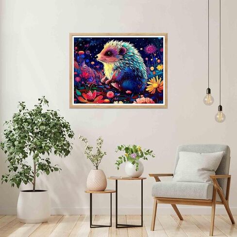 مجموعات الطلاء الماسي من جويتشي، مجموعات فنية ماسية للقطط الملونة للبالغين والأطفال المبتدئين، DIY 5D لوحة فنية على شكل زهرة حيوانية لهدية ديكور الحائط المنزلي (12 × 16 بوصة) in Kuwait