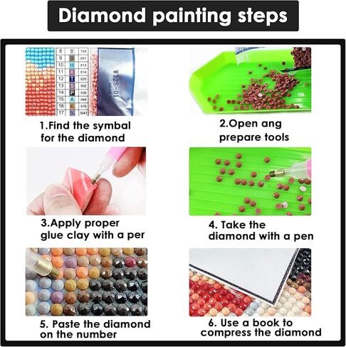 مجموعات الطلاء الماسي من جويتشي، مجموعات فنية ماسية للقطط الملونة للبالغين والأطفال المبتدئين، DIY 5D لوحة فنية على شكل زهرة حيوانية لهدية ديكور الحائط المنزلي (12 × 16 بوصة) in Kuwait