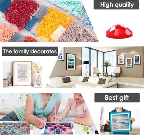 مجموعات الطلاء الماسي من جويتشي، مجموعات فنية ماسية للقطط الملونة للبالغين والأطفال المبتدئين، DIY 5D لوحة فنية على شكل زهرة حيوانية لهدية ديكور الحائط المنزلي (12 × 16 بوصة) in Kuwait