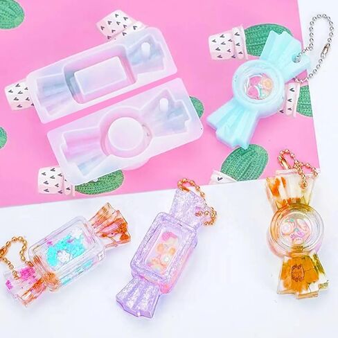 8 قطع الراتنج صب شاكر قوالب مجموعات Bowknot شكل جوفاء الايبوكسي الرمال المتحركة قوالب السيليكون مع 8 قطع حلقات المفاتيح لقلادة المجوهرات المفاتيح الديكور الحرف صنع DIY in Kuwait