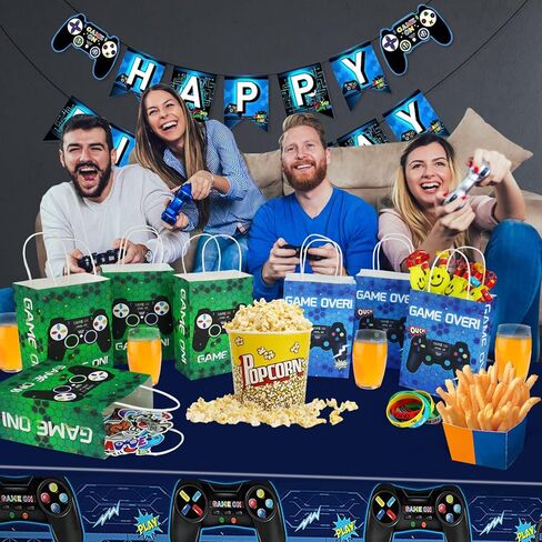 هدايا حفلات العاب الفيديو 110 قطعة من لوازم حفلات اعياد الميلاد مع شنط هدايا تتضمن شرائط تعليق في اي بي واساور ومشابك مفاتيح وغيرها لحفلات اعياد الميلاد وجوائز الفصول الدراسية وهدايا العودة للاطفال in Kuwait