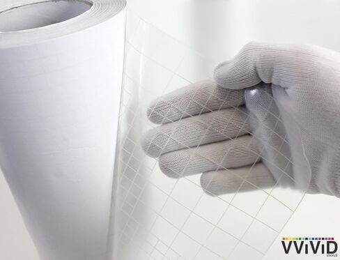 VViViD High Gloss Clear Vinyl Transfer Paper Self-Adhesive 12 Inch x 10ft Roll w/Grid Backing 3mil (2 Rolls) in Saudi Arabia