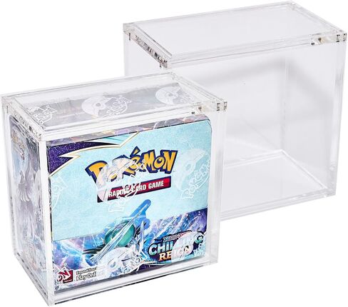 Platinum Protectors Acrylic Display Case for Pokemon Booster Box 6mm Premium Magnetic Top Stackable in Saudi Arabia