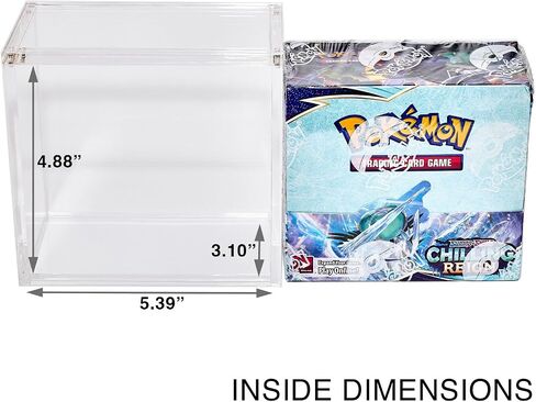 Platinum Protectors Acrylic Display Case for Pokemon Booster Box 6mm Premium Magnetic Top Stackable in Saudi Arabia