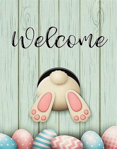 Muyankissu Diamond Painting Kits for Adults DIY 5D Welcome Spring Easter Bunny Diamond Art Paint with Diamonds Full Drill Gem Art Painting Kit for Home Wall Decor Gifts 12x16inch in Kuwait