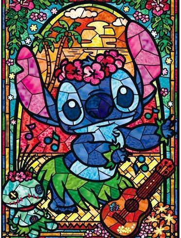 (ستيتش) - مجموعة لوحات ماسية خماسية الابعاد كاملة من حجر الراين، مجموعات رسم من حجر الراين الماسي للبالغين والاطفال والفنون التطريز الحرفية وديكور المنزل 30 سم × 41 سم (خياطة) in Kuwait