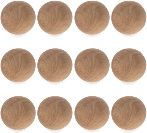 12 Balls Unfinished Wooden Craft DIY Unpainted1.5 Inches in Saudi Arabia