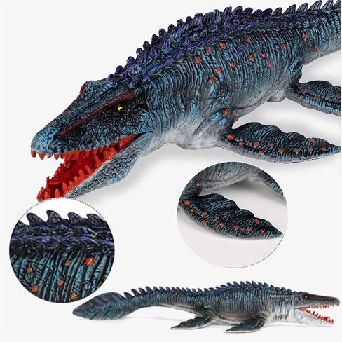 Jurassic Large Mosasaurus Dinosaur Toy Figure, 13.4" Realistic Giant Sea Monster Figurine, Educational Prehistoric Water World Ocean Creature for Model Decoration, Display, Collectors in Saudi Arabia