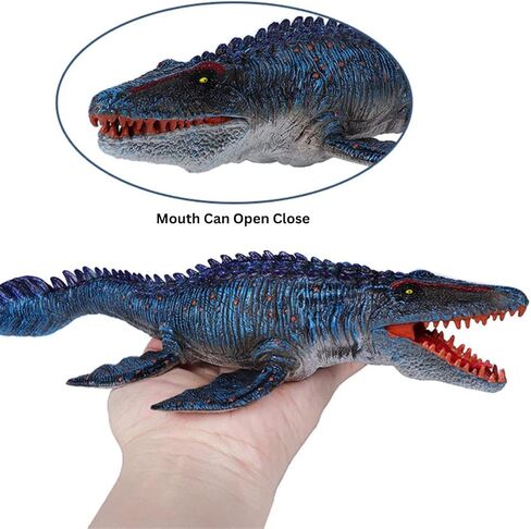 Jurassic Large Mosasaurus Dinosaur Toy Figure, 13.4" Realistic Giant Sea Monster Figurine, Educational Prehistoric Water World Ocean Creature for Model Decoration, Display, Collectors in Saudi Arabia