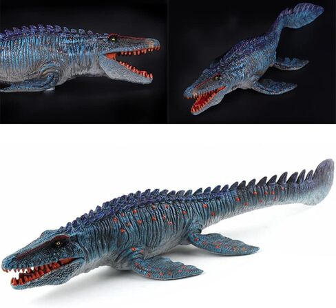 Jurassic Large Mosasaurus Dinosaur Toy Figure, 13.4" Realistic Giant Sea Monster Figurine, Educational Prehistoric Water World Ocean Creature for Model Decoration, Display, Collectors in Saudi Arabia