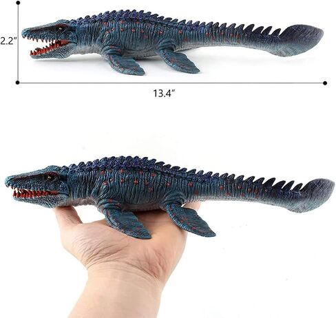 Jurassic Large Mosasaurus Dinosaur Toy Figure, 13.4" Realistic Giant Sea Monster Figurine, Educational Prehistoric Water World Ocean Creature for Model Decoration, Display, Collectors in Saudi Arabia