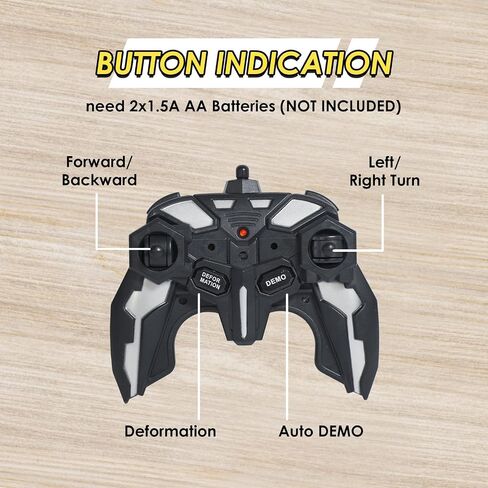 ACED Kids Toys - 1:12 Scale Hand Gesture Deformation and Remote Control Transformation Robot RC Car Toy with Light and Music - Birthday Gift for Youth, Boys and Girls (Red) in Saudi Arabia