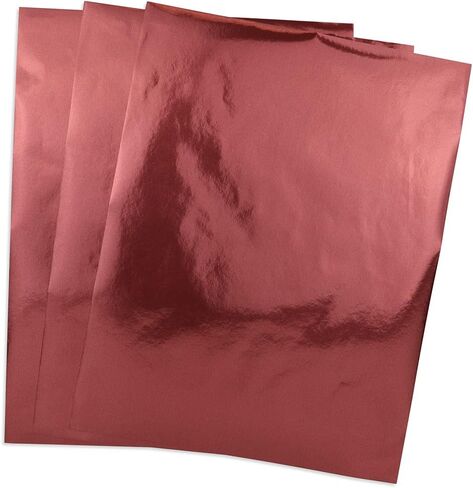 Hygloss Metallic Foil Paper for Arts and Crafts, Classroom Activities and Artists-Party or Holiday Décor-8.5" x 11"-Pink-100 Sheets, Pink 100 Piece in Saudi Arabia