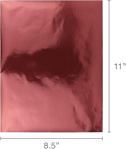 Hygloss Metallic Foil Paper for Arts and Crafts, Classroom Activities and Artists-Party or Holiday Décor-8.5" x 11"-Pink-100 Sheets, Pink 100 Piece in Saudi Arabia