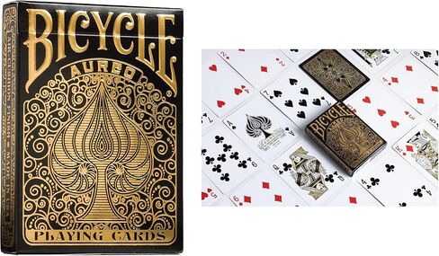 مجموعة أوراق لعب الدراجة الهوائية مكونة من 6 قطع من أوريو باللون الأسود مع صندوق من رقائق الذهب. in Kuwait