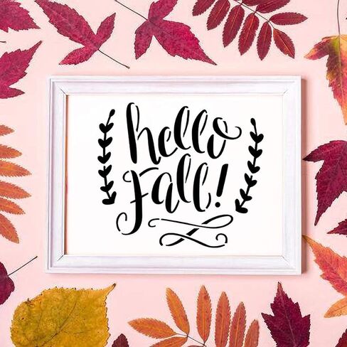 9 قطع من استنسل الكريسماس للرسم على الخشب 12 انش قابل لاعادة الاستخدام لبلاط الارضيات لديكور الكريسماس والقماش والجدران، 6 قطع استنسل للخريف وعيد الشكر 12×12 انش QMB01-6 in Kuwait