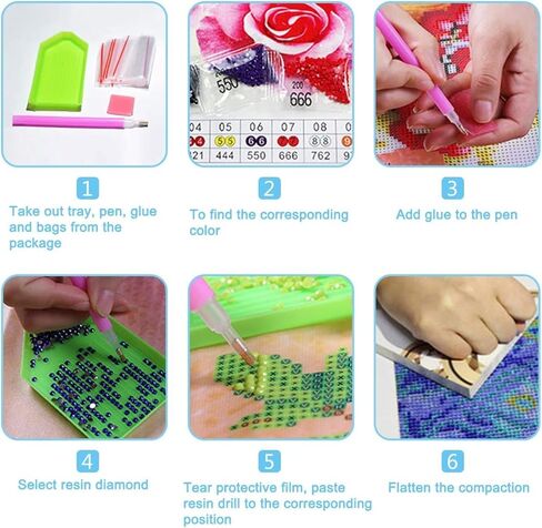 DIY 5D Diamond Painting by Number Kits for Adults and Kids for Alice in Wonderland 16X20 Painting Cross Stitch Full Drill Crystal Rhinestone Embroidery Pictures Arts Craft for Home Wall Decor Gift in Kuwait