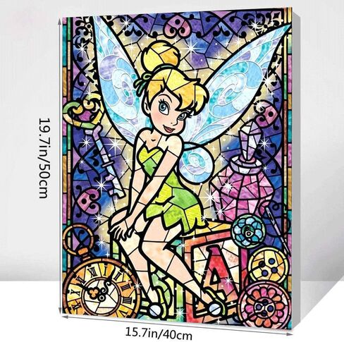 DIY الطلاء بالأرقام للبالغين والأطفال تينكر بيل الطلاء بالأرقام DIY طلاء أكريليك بالألوان حسب الأرقام مجموعة الرسم الرئيسية جدار غرفة المعيشة غرفة النوم ديكور ديزني تينكر بيل in Kuwait