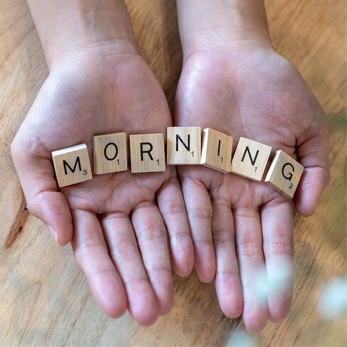 الحروف الأبجدية المكونة من 100 قطعة خشبية من أجل لعبة سكرابل الكلمات ولوحة الألعاب التعليمية والحروف الحرفية لتزيين الجدران والقطع الخشبية الأخرى للحرف اليدوية... in Kuwait