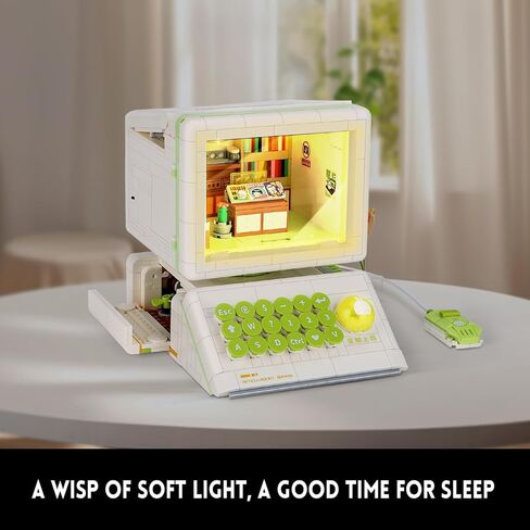 مجموعة بناء الكمبيوتر، نموذج كمبيوتر البناء مجموعات مكعبات بناء صغيرة للبالغين والمراهقين، عرض للمنزل أو المكتب، ألعاب تعليمية هدية عيد ميلاد عيد الميلاد in Kuwait