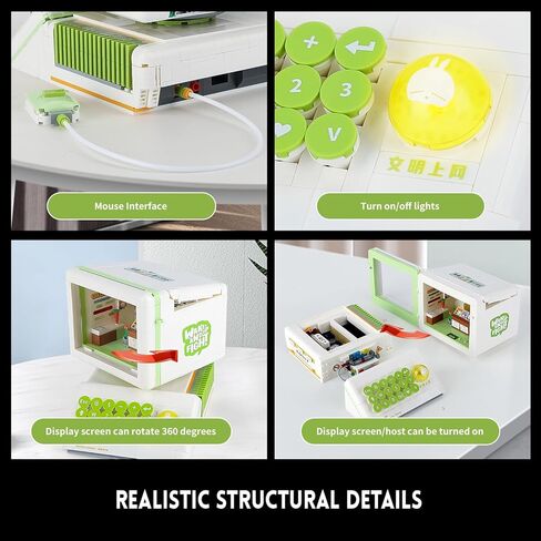 مجموعة بناء الكمبيوتر، نموذج كمبيوتر البناء مجموعات مكعبات بناء صغيرة للبالغين والمراهقين، عرض للمنزل أو المكتب، ألعاب تعليمية هدية عيد ميلاد عيد الميلاد in Kuwait