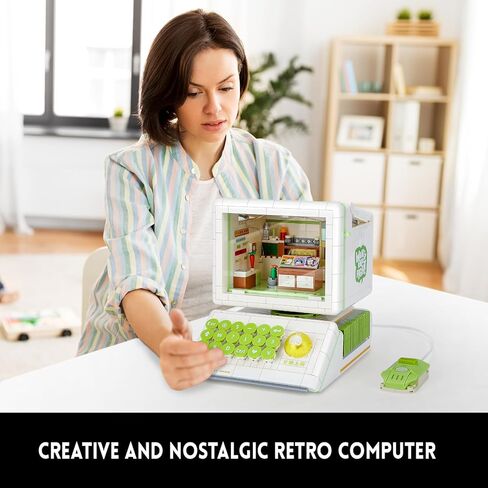 مجموعة بناء الكمبيوتر، نموذج كمبيوتر البناء مجموعات مكعبات بناء صغيرة للبالغين والمراهقين، عرض للمنزل أو المكتب، ألعاب تعليمية هدية عيد ميلاد عيد الميلاد in Kuwait