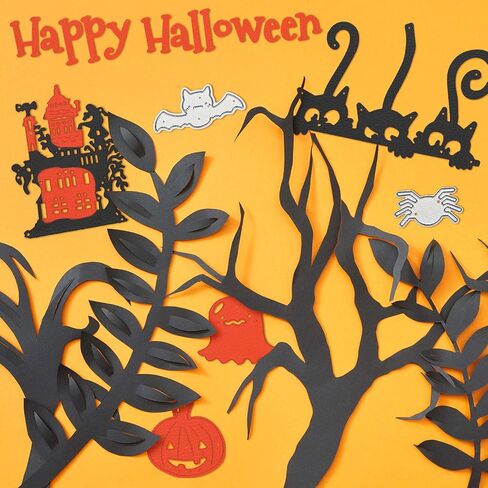 9 Pieces Halloween Cutting Dies Set Pumpkin Skull House Shape Template Metal Cutting Stencils for Halloween Scrapbook Card Making DIY Crafts Favors in Saudi Arabia