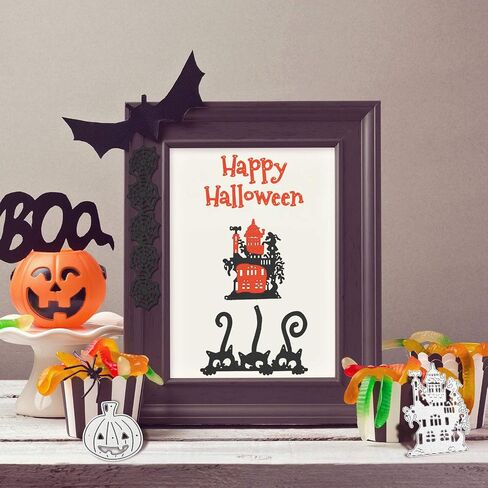 9 Pieces Halloween Cutting Dies Set Pumpkin Skull House Shape Template Metal Cutting Stencils for Halloween Scrapbook Card Making DIY Crafts Favors in Saudi Arabia