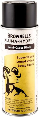 Brownells Aluma-Hyde 2 طلاء إيبوكسي للأسلحة النارية، علبة الهباء الجوي شبه لامعة باللون الأسود in Kuwait
