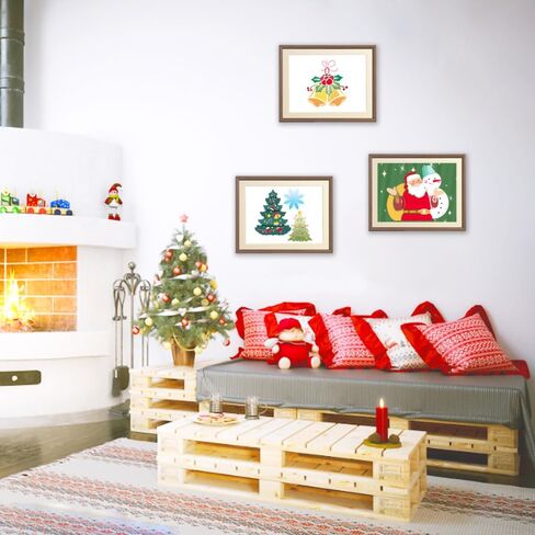 Christmas Stencils Reusable 20pcs Stencils for Crafts Reusable Xmas Templates(5.1 * 5.1inch) for Painting on Wood Slices Holiday Cards Scrapbooks Ornaments Canvas Windows DIY Art in Kuwait