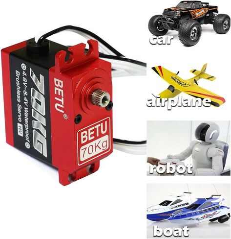 BETU 70kg Brushless Servo, Waterpoof Servo, High Torque Servo Compatible with 1/5，1/6, 1/8, 1/10 RC Car/Robot/Boat in Saudi Arabia