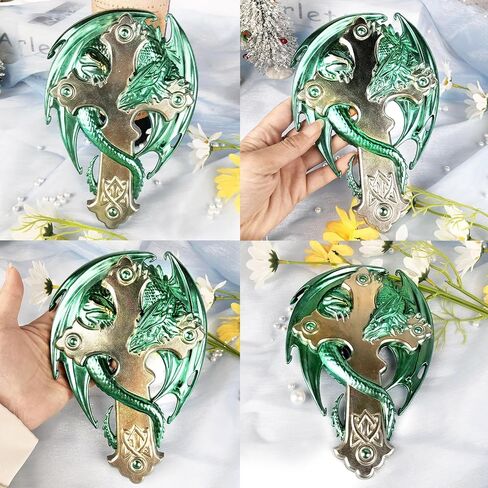 قالب راتنج ثلاثي الابعاد بتصميم تنين كروس، قالب سيليكون لصنع تمثال كبير لخبز الشوكولاتة، قالب صب راتنج ايبوكسي فريد يمكنك تركيبه بنفسك للتعليق على الحائط والباب، هدية للخزانة، ديكور فني للمنزل والمكتب in Kuwait