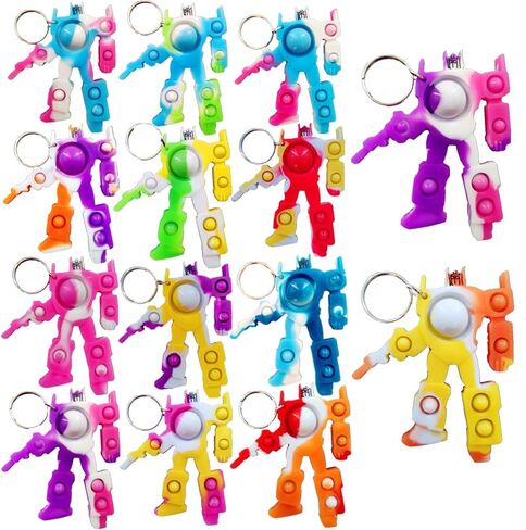 سلسلة مفاتيح صغيرة بوب فيدجيت (لا تحتوي على بيضة) مكونة من 24 قطعة بتصميم فقاعات للاطفال والاولاد والبنات الصغار مناسبة كهدية الصيف والحفلات in Kuwait