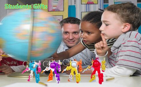 سلسلة مفاتيح صغيرة بوب فيدجيت (لا تحتوي على بيضة) مكونة من 24 قطعة بتصميم فقاعات للاطفال والاولاد والبنات الصغار مناسبة كهدية الصيف والحفلات in Kuwait