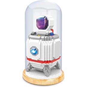 littco اللبنات الصغيرة نموذج رائد الفضاء مع ألعاب البناء كتل صغيرة DIY الطوب لعب مجموعات بناء للبالغين أو المراهقين الهدايا، وشملت قبة مقاومة للغبار (مع أضواء + سفينة الفضاء) in Kuwait