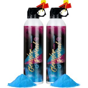 Gender Reveal Fire Extinguisher Color Blasters, Pink Biodegradable Color Blaster Extinguisher with Color Tip, Gender Reveal Party Idea(4 Pack Mix)