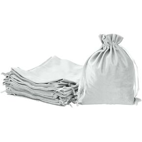 Andaz Press Black Velvet Drawstring Favor Bags for Wedding Favors, Bridesmaids, Bridal Party, Holidays, Christmas, Velvet Jewelry Pouches for Rings, Crystals, Gems, Packaging, 25-Pack, 8" x 10" in Saudi Arabia