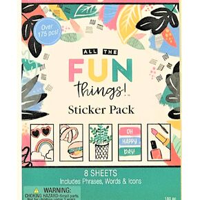 كتاب ملصقات اول ذا فن ثينغز، 180 قطعة، عبارات وأيقونات وكلمات شائعة in Kuwait