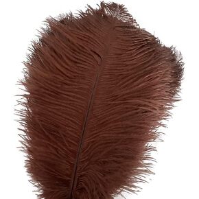 LONDGEN 20pcs Natural Ostrich Feathers 10-12 inch(25-30cm) Plume for Wedding Decoration Costume Customization and Halloween Party Carnival (Gold)