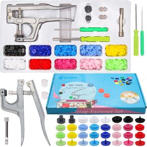 808 قطعة أزرار كبس بلاستيكية غير مخيطة مع أزرار كبس T5 أزرار كبس مع أزرار كبس طقم لاصق لامع مستدير من الراتنج البلاستيك أزرار مثبتات لخياطة الملابس ومعطف المطر والمرايل والحفاضات والمرايل in Kuwait