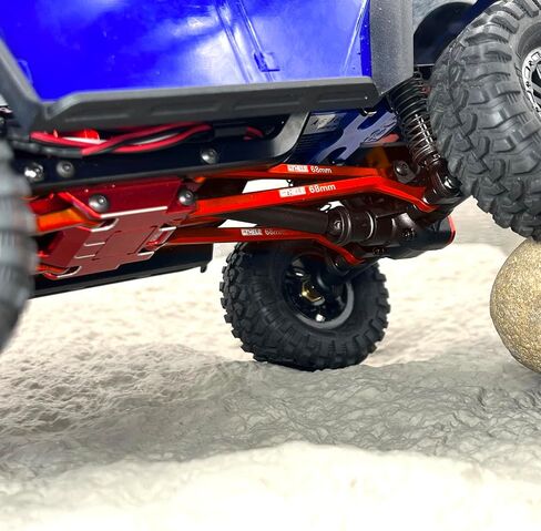 مجموعة وصلات ألومنيوم عالية التخليص من GTHELE لسيارة Traxxas 1/18 TRX4M ترقية أجزاء سيارة زاحفة RC (أحمر) in Kuwait