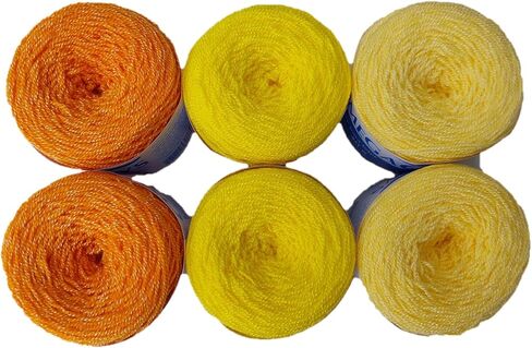 هيلو/Estambre Cristal para Tejer/Bordar Crochet a Mano de Mexico، (باكيت دي 6) متعدد الألوان. | خيوط كريستال من المكسيك لتطريز كروشيه متعدد الألوان (6 عبوات) (وردي-فوشيا-وردي فاتح) in Kuwait