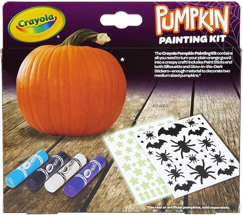 Crayola Galaxy No Carve Pumpkin Decorating Kit, Less Mess Kids Paint Set, Glow in The Dark Stickers in Saudi Arabia