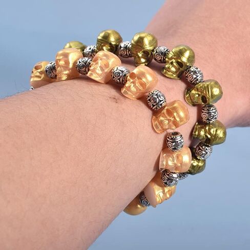 Playing Mold 3Pcs 6-cavity mini Civilian, pirate, gentleman skulls Epoxy Resin Silicone Mold for DIY Pendant hand string Necklace jewelry Aromatherapy Plaster in Kuwait